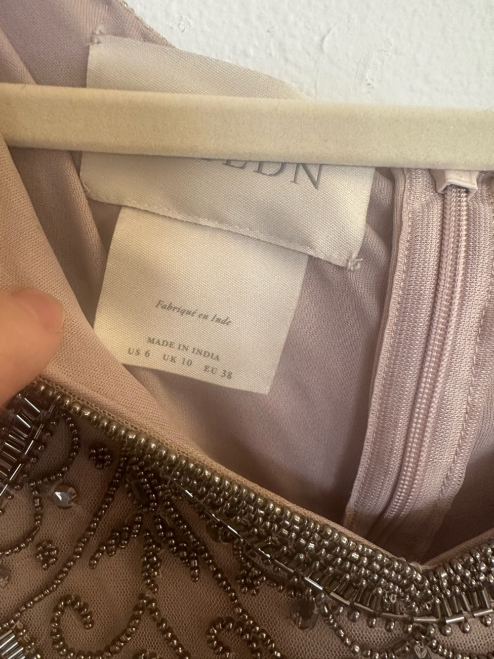 BHLDN Mauve Beaded Maxi Dress - Picture 9 of 10